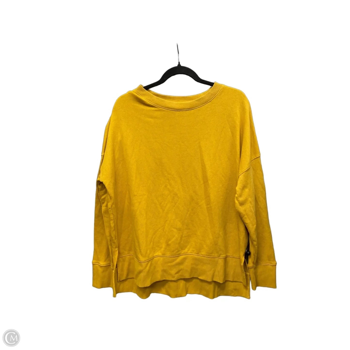 Sweatshirt Crewneck By Time And Tru In Yellow, Size: L