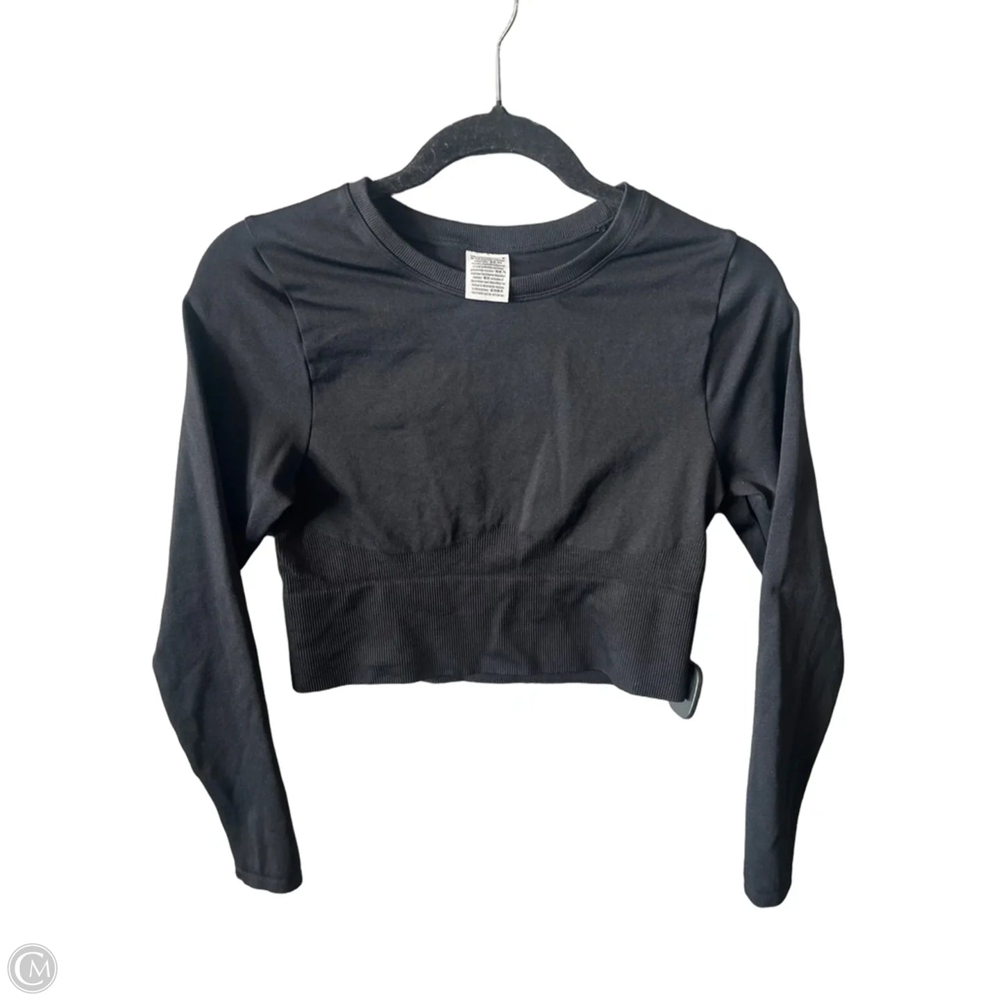 Athletic Top Long Sleeve Crewneck By Pink In Black, Size: M