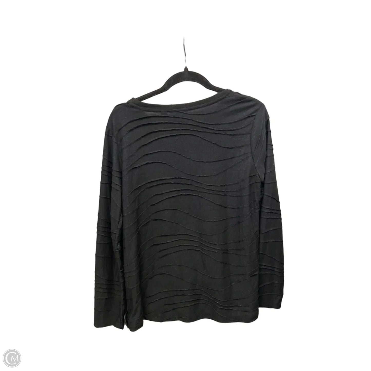 Top Long Sleeve By Simply Vera In Black & Blue, Size: L