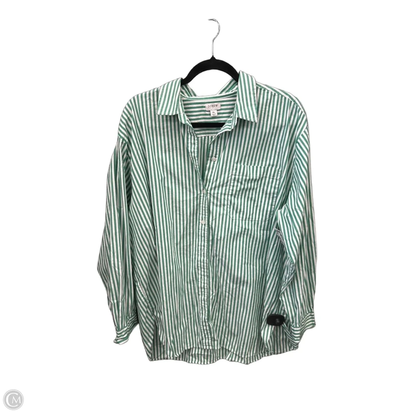 Top Long Sleeve By J. Crew In Green, Size: Xl