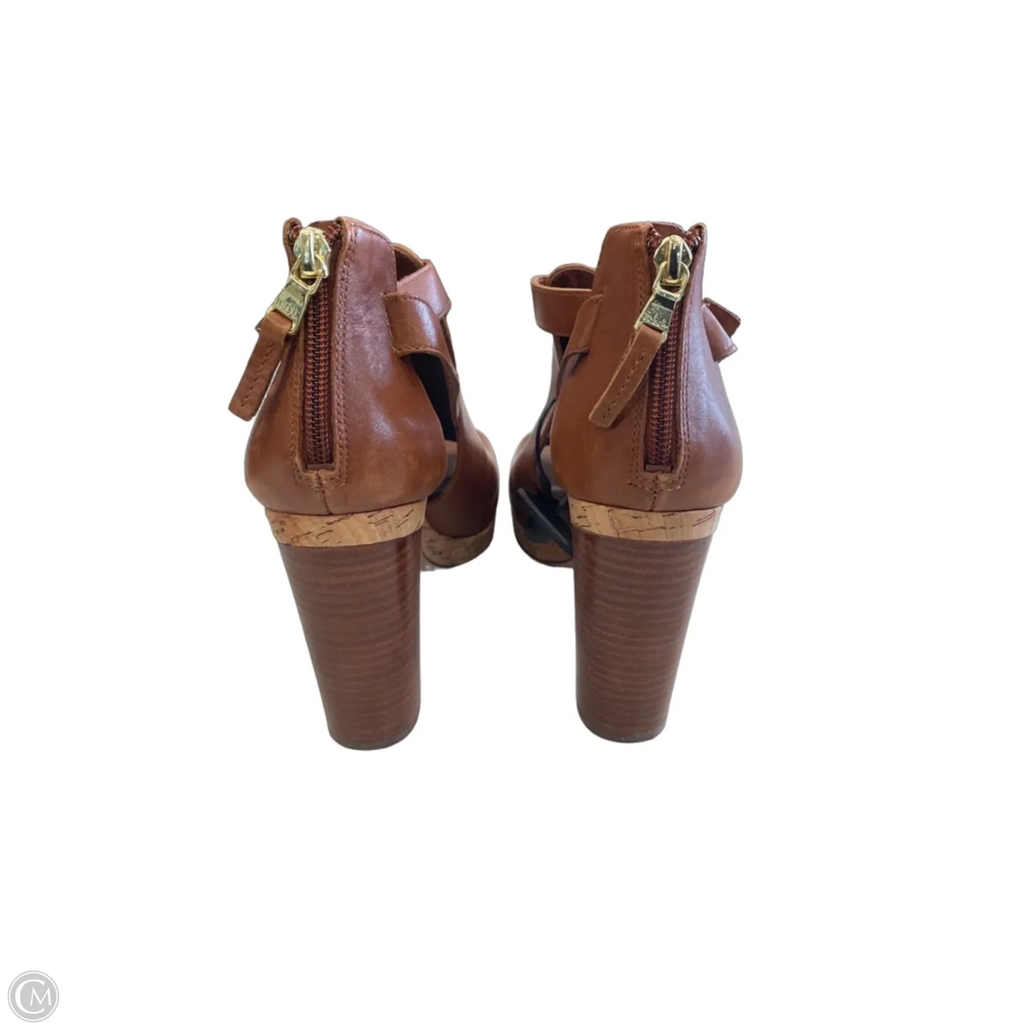 Sandals Heels Block By Ralph Lauren In Brown, Size: 10