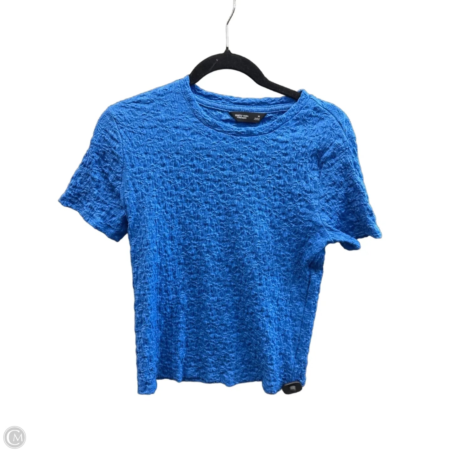 Top Short Sleeve By Simply Vera In Blue, Size: M
