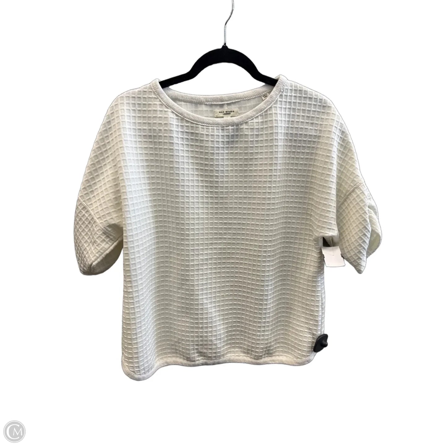 Top Short Sleeve By Max Studio In White, Size: S