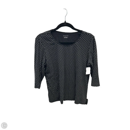 Top Long Sleeve By Christopher And Banks In Black, Size: L