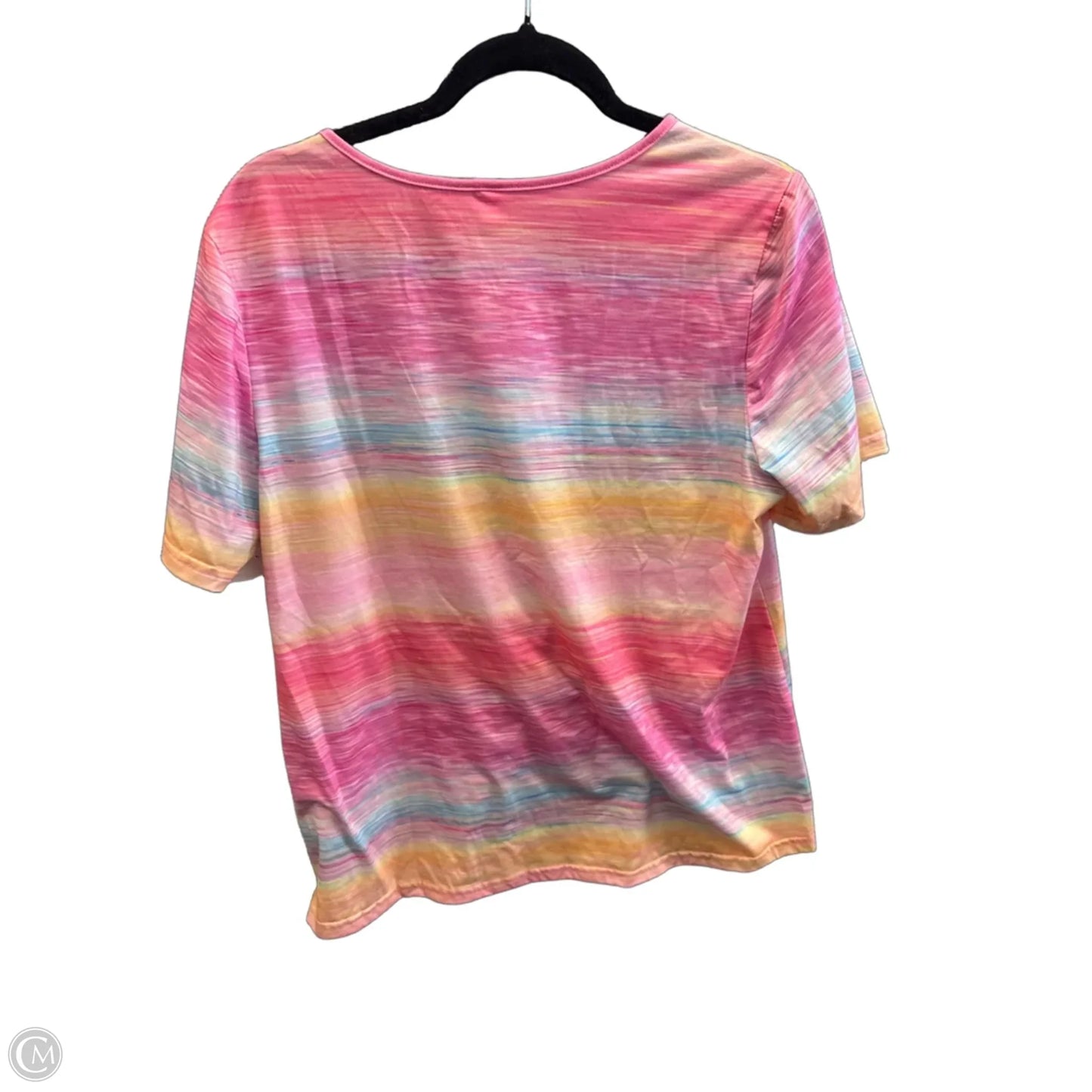 Top Short Sleeve By Cmf In Pink, Size: L