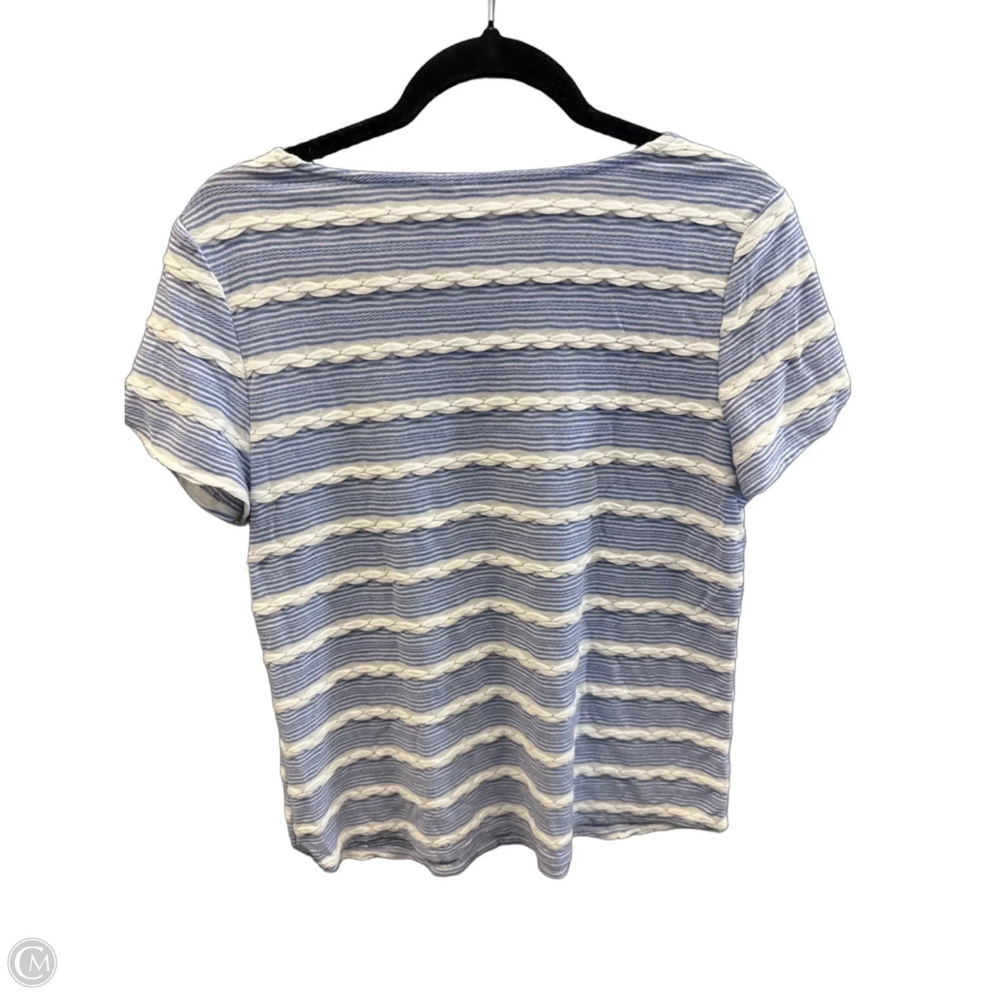 Top Short Sleeve By Elle In Blue, Size: L