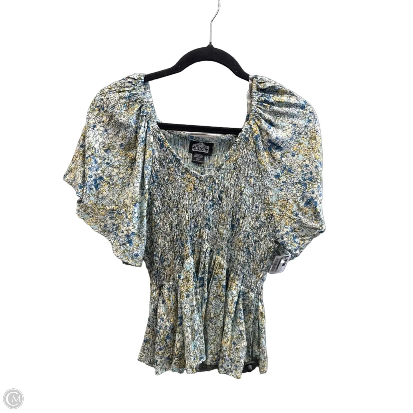 Top Short Sleeve By Angie In Blue, Size: Xl