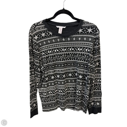 Top Long Sleeve By Victorias Secret In Black, Size: Xxl