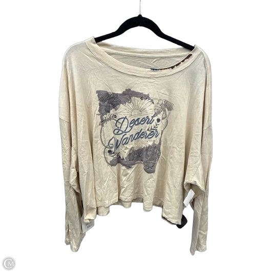 Top Long Sleeve By Clothes Mentor In Cream, Size: Xxl