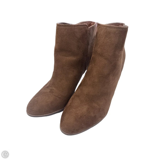 Boots Ankle Heels By Merona In Brown, Size: 8
