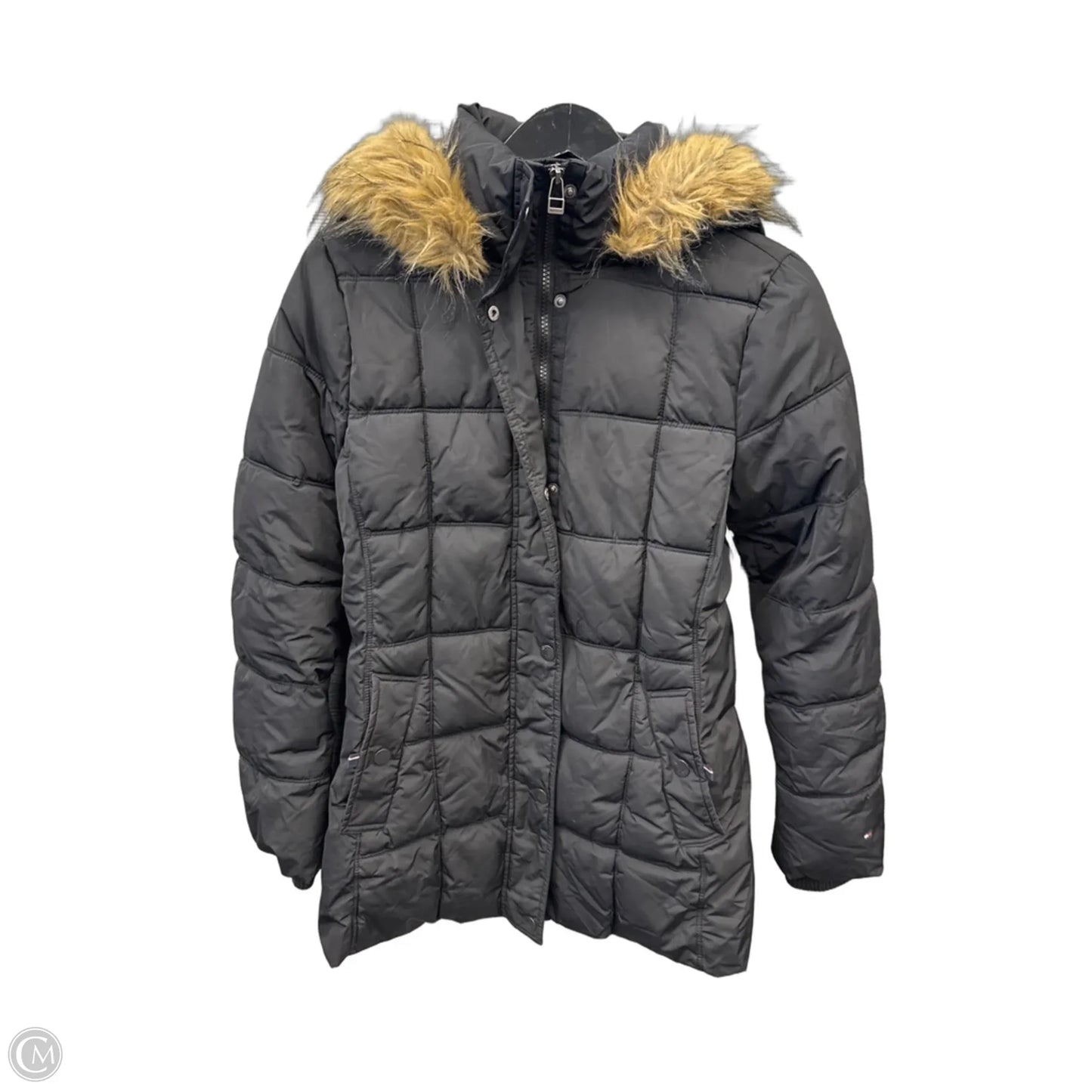 Coat Puffer & Quilted By Tommy Hilfiger In Black, Size: S