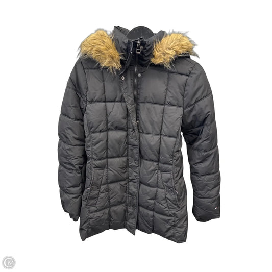Coat Puffer & Quilted By Tommy Hilfiger In Black, Size: S