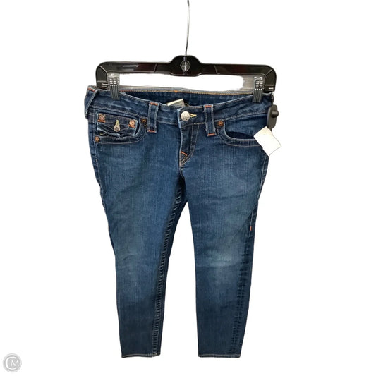 Jeans Skinny By True Religion In Blue Denim, Size: 6