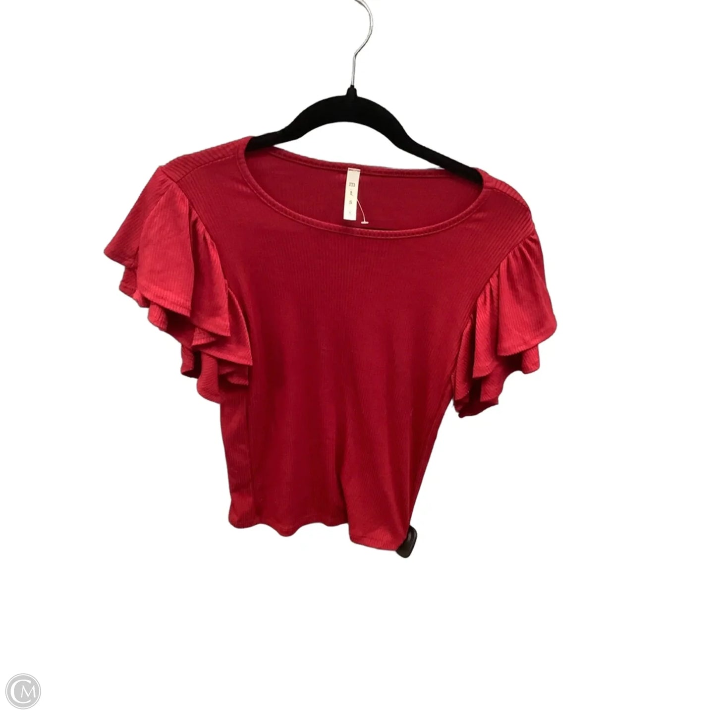 Top Short Sleeve By Mts In Red, Size: S
