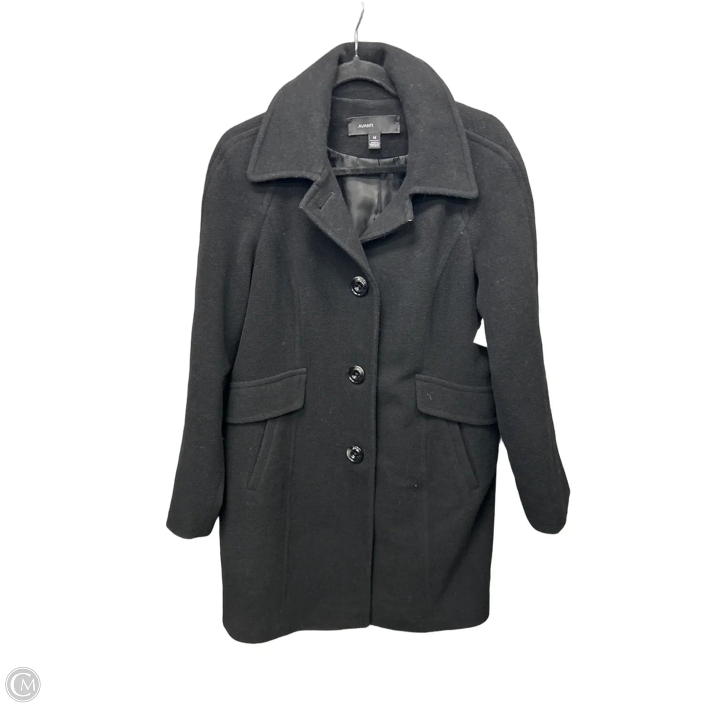 Coat Peacoat By Clothes Mentor In Black, Size: M