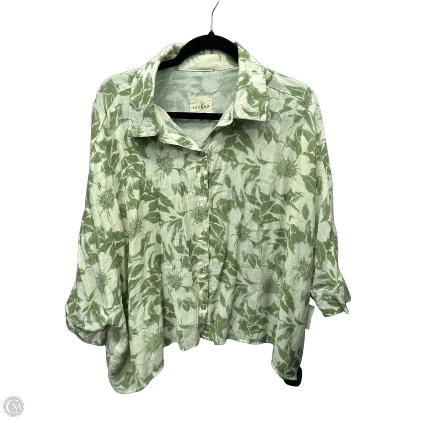 Top Short Sleeve By Umgee In Green, Size: M