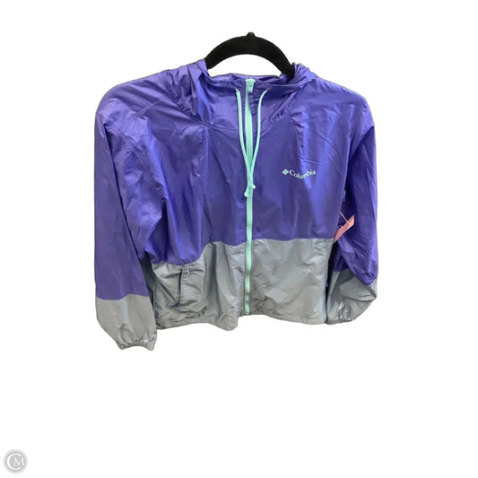 Jacket Windbreaker By Columbia In Purple, Size: M