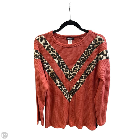 Top Long Sleeve By Heimish Usa In Orange, Size: 1x
