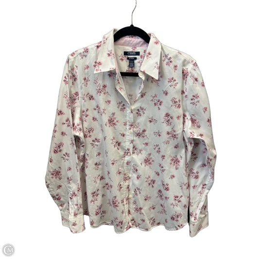 Top Long Sleeve By Chaps In White, Size: Xl