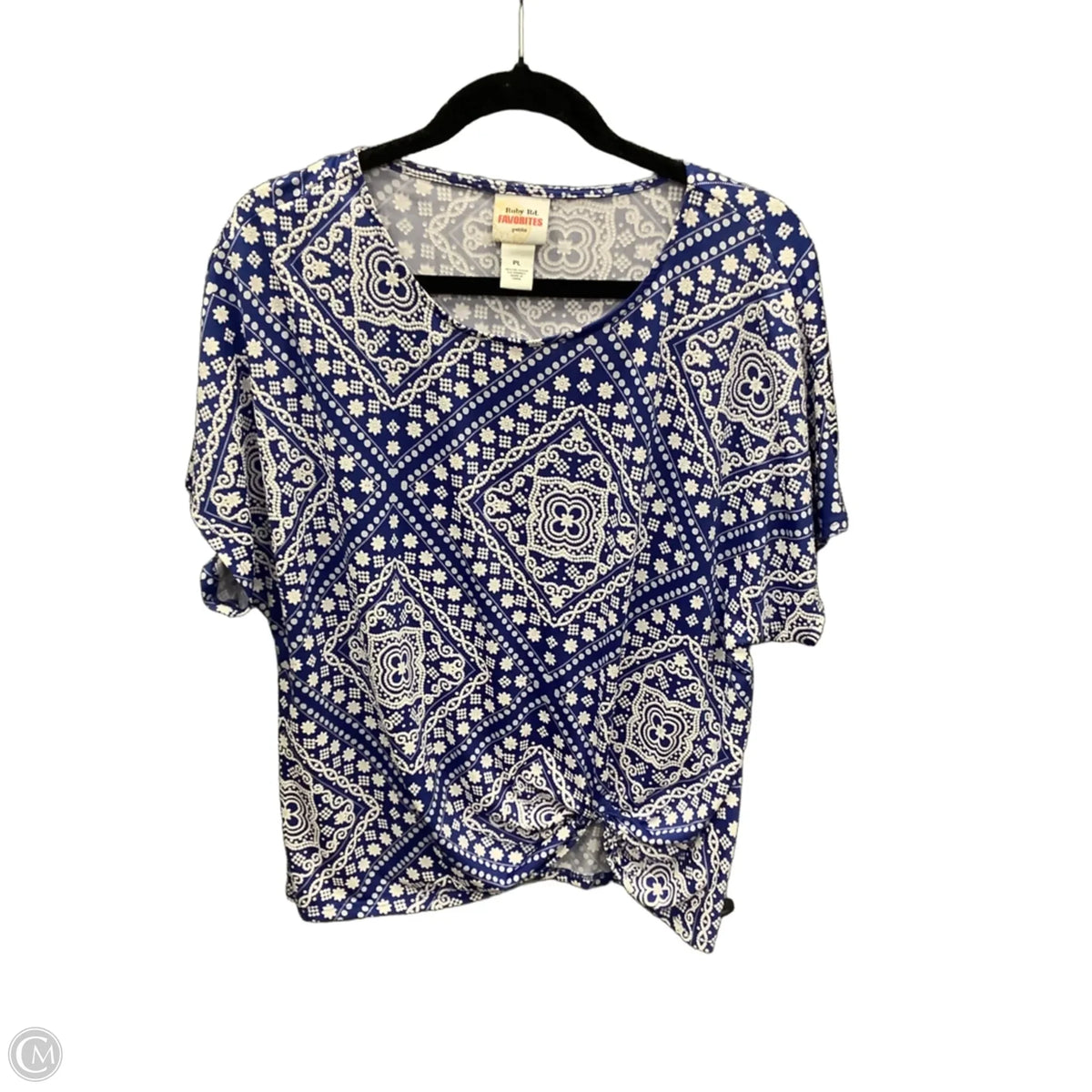 Top Short Sleeve By Ruby Rd In Blue, Size: Lp