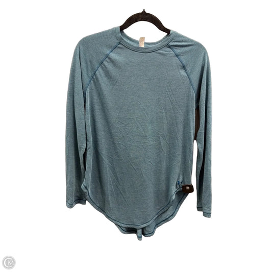Athletic Top Long Sleeve Crewneck By Under Armour In Teal, Size: S