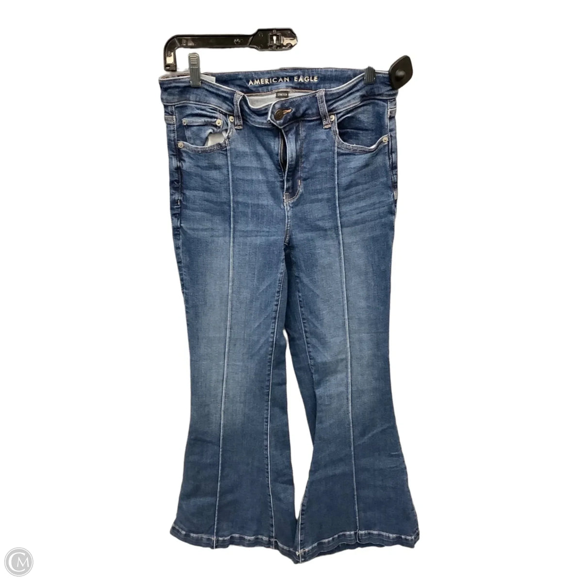 Jeans Flared By American Eagle In Blue Denim, Size: 8