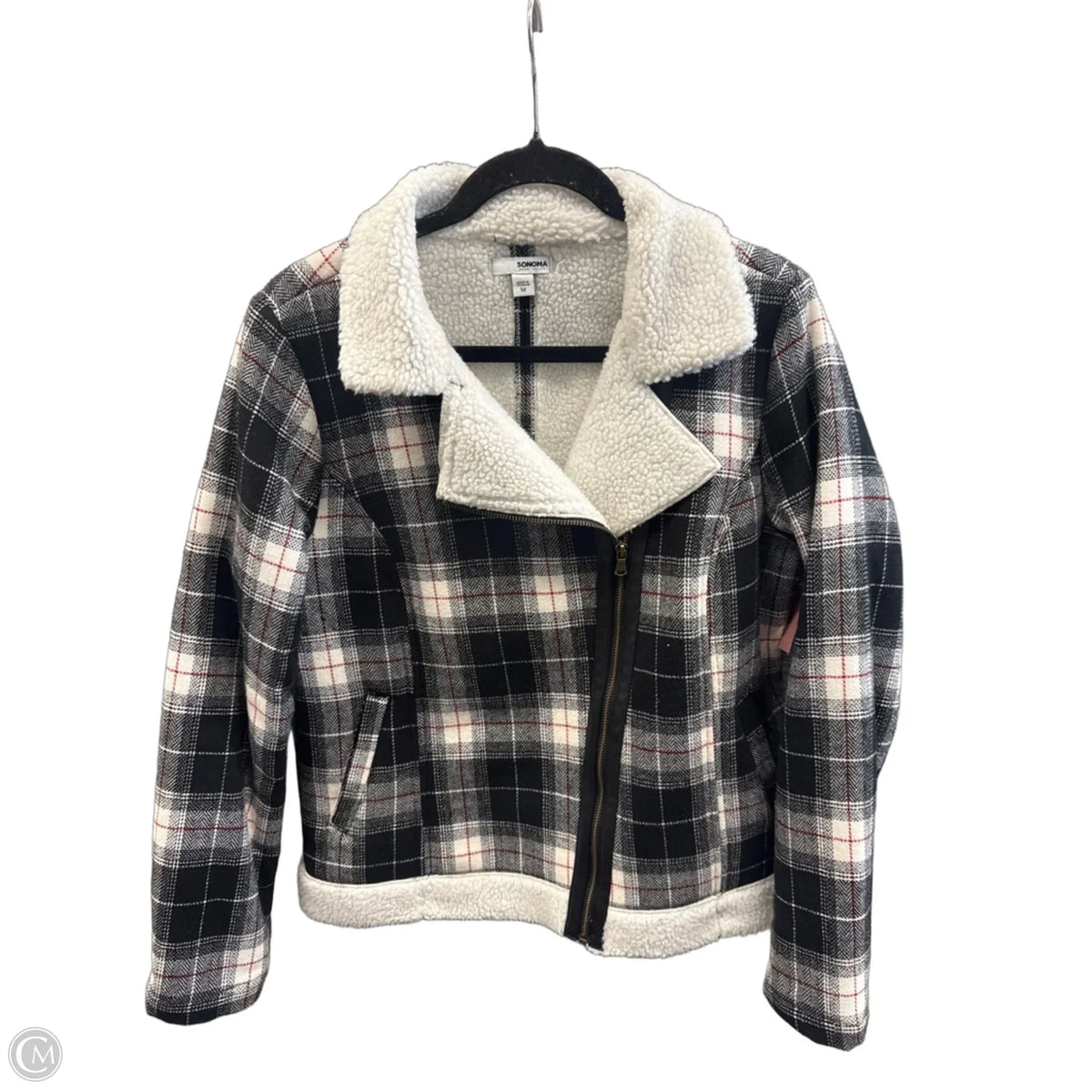 Coat Other By Sonoma In Plaid Pattern, Size: M