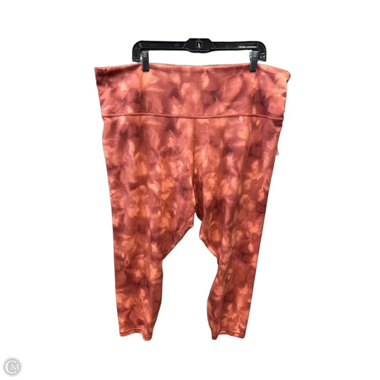 Athletic Leggings By Athleta In Orange, Size: 3x