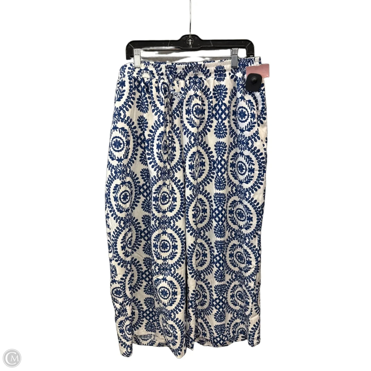 Pants Wide Leg By Bloomchic In Blue & White, Size: 22
