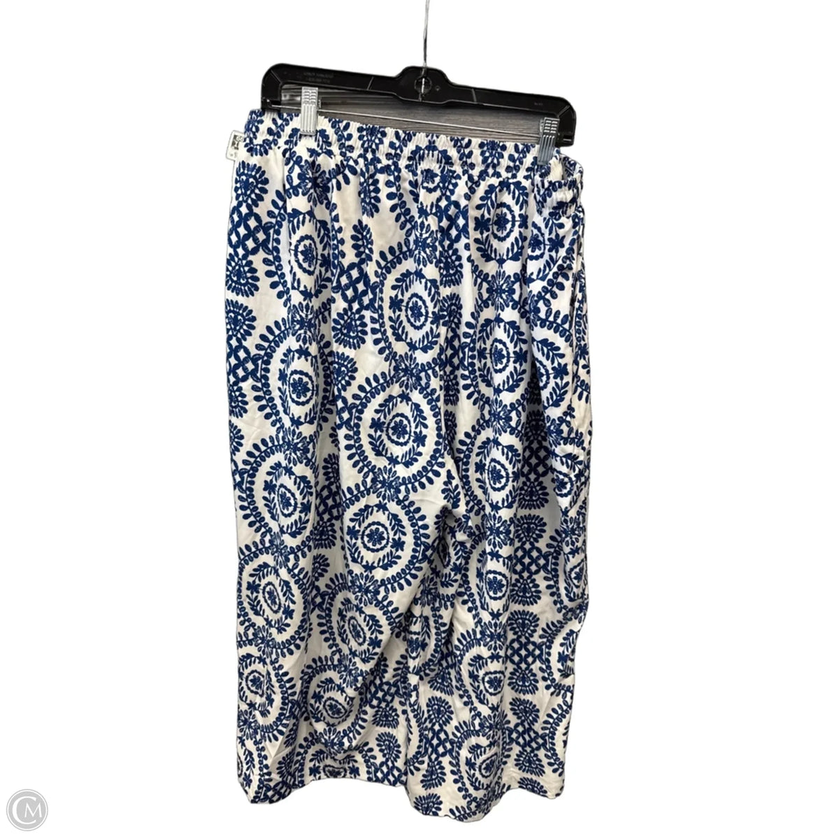 Pants Wide Leg By Bloomchic In Blue & White, Size: 22