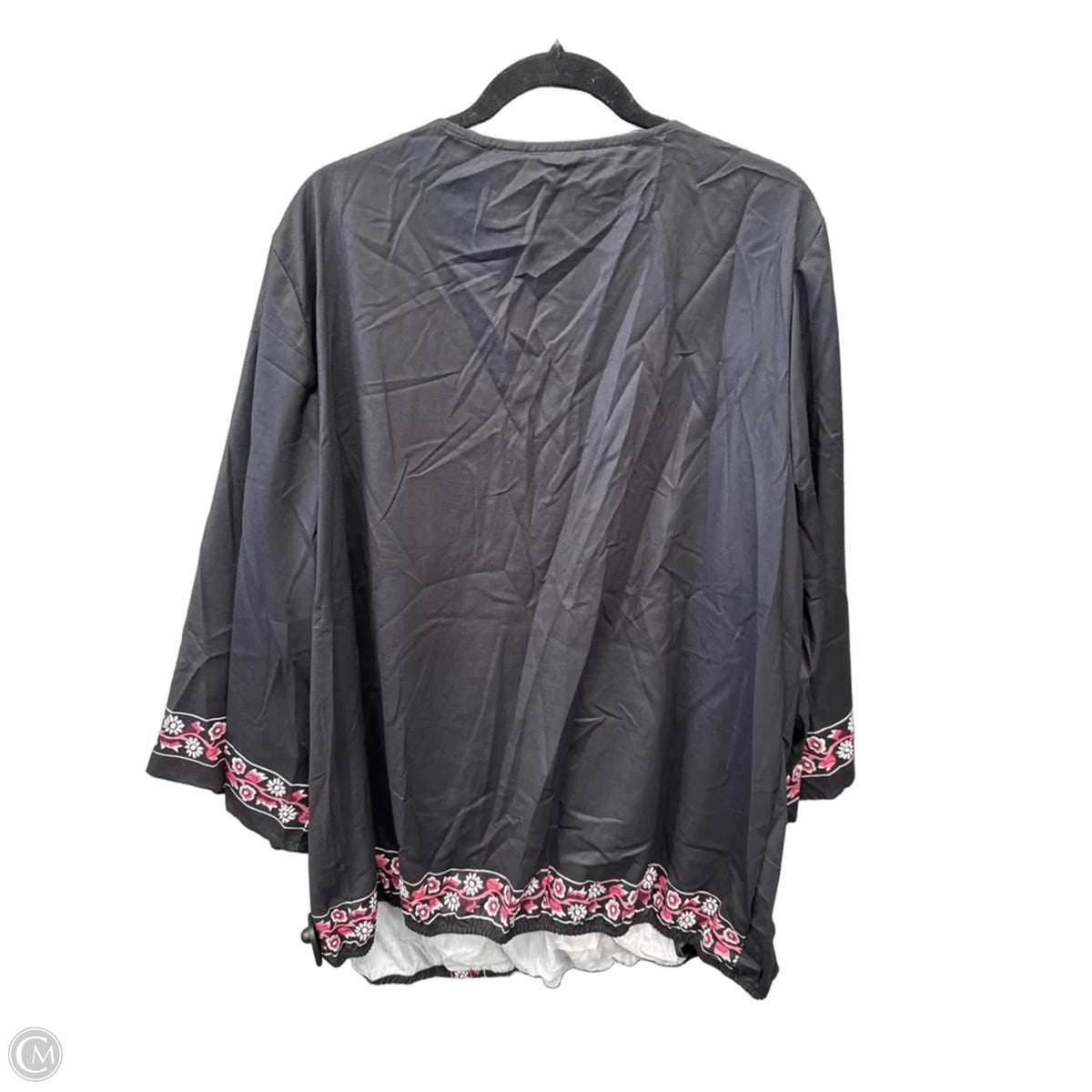 Top Long Sleeve By Bloomchic In Black, Size: 3x