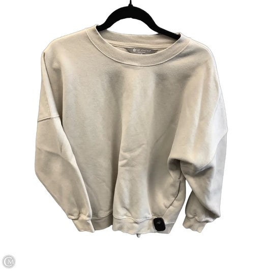 Athletic Sweatshirt Crewneck By Tuff Athletics In Beige, Size: M