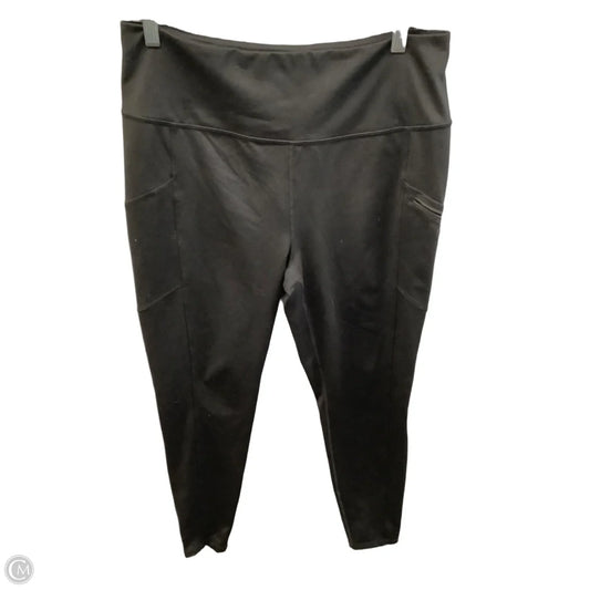 Athletic Leggings By Eddie Bauer In Black, Size: L