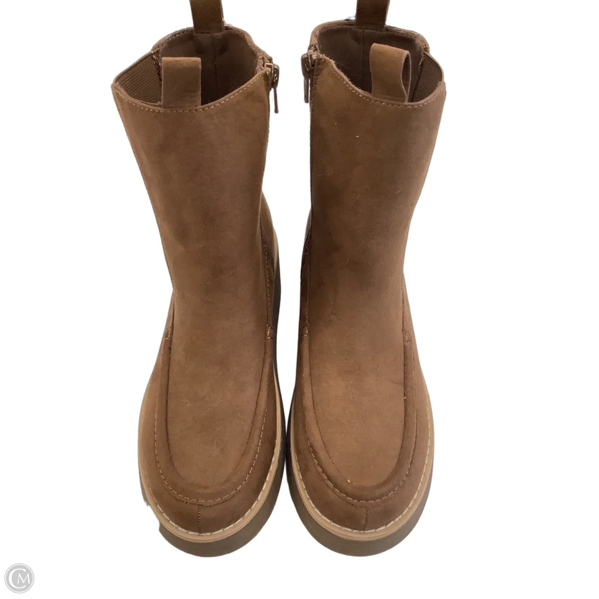 Boots Mid-calf Flats By Cmf In Brown, Size: 8.5