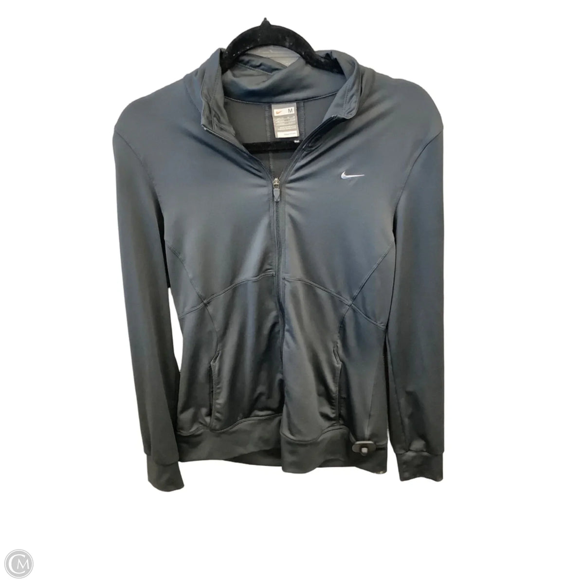 Athletic Jacket By Nike Apparel In Grey, Size: M