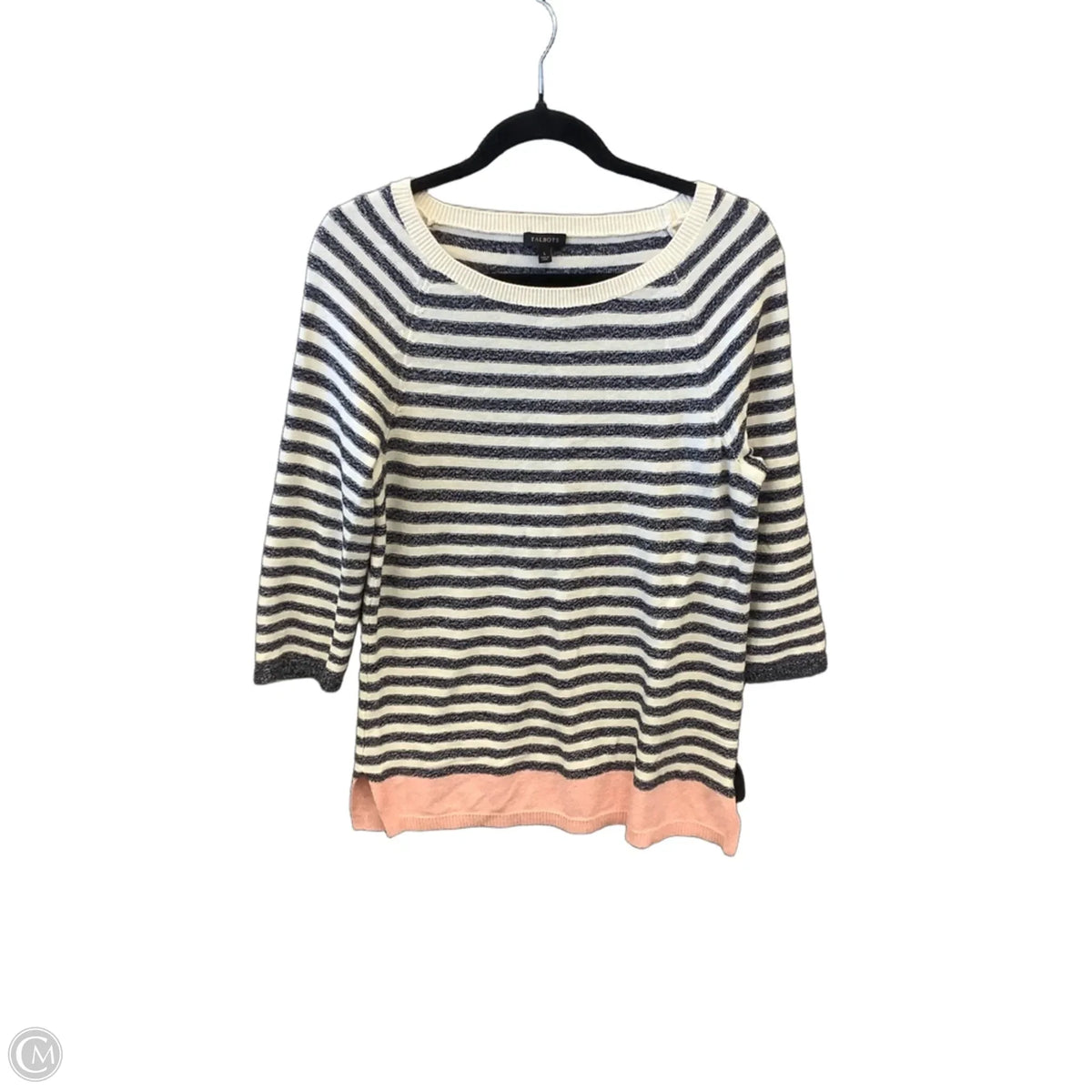Sweater By Talbots In Striped Pattern, Size: L