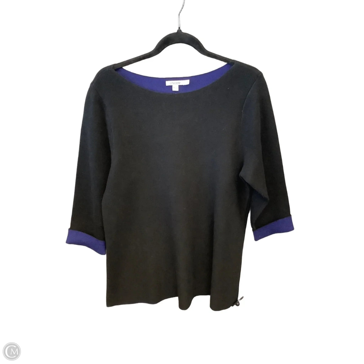 Sweater By Chicos In Black, Size: L