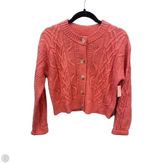 Sweater Cardigan By Old Navy In Orange, Size: Xs