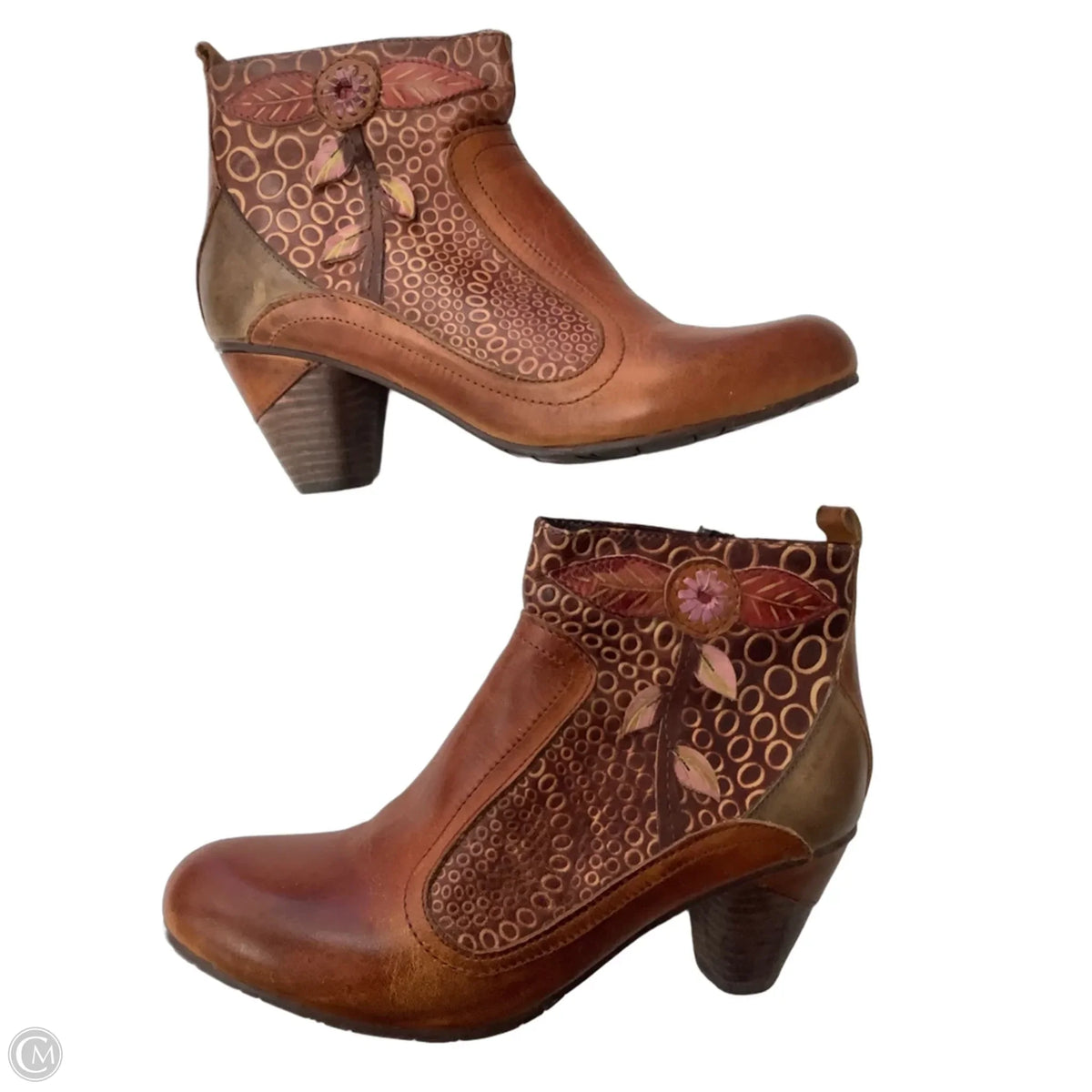 Boots Ankle Heels By Spring Step In Brown, Size: 8.5