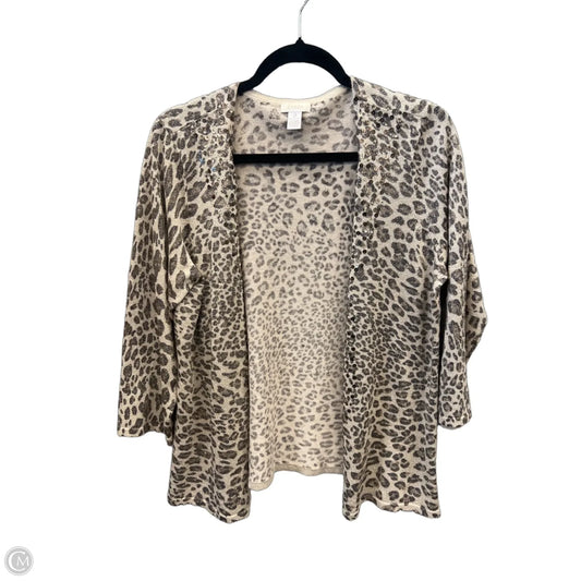Cardigan By Chicos In Animal Print, Size: Xl