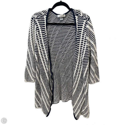 Sweater Cardigan By Christopher And Banks In Navy, Size: Xl