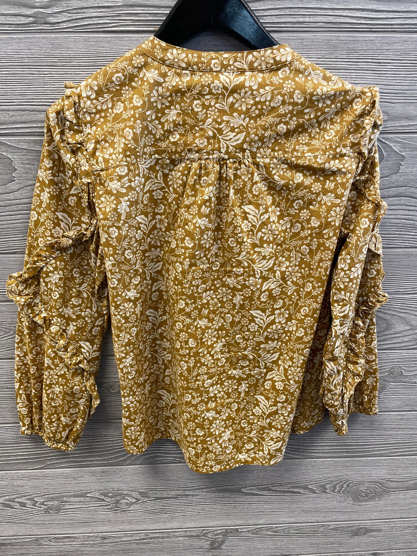 Top Long Sleeve By J Crew In Mustard, Size: Xs