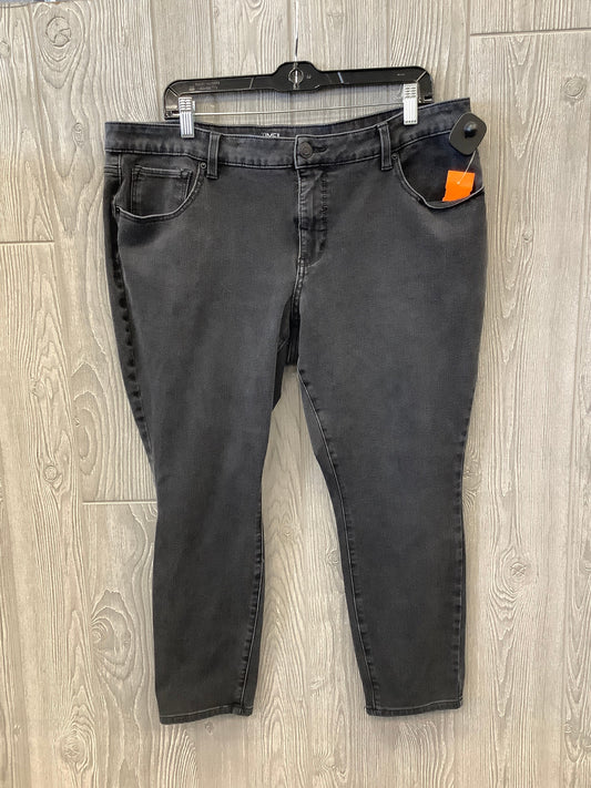 Jeans Skinny By Time And Tru In Black Denim, Size: 20