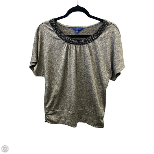 Top Short Sleeve By Apt 9 In Bronze, Size: Lp