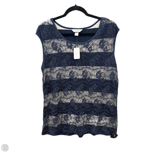 Top Sleeveless By Christopher And Banks In Blue, Size: Xl