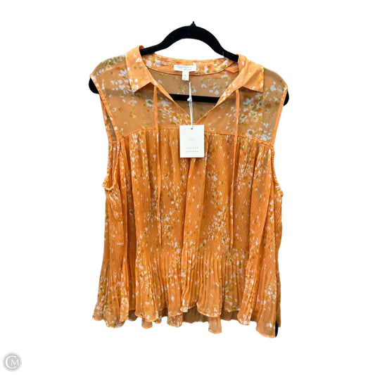 Top Sleeveless By Lc Lauren Conrad In Orange, Size: Xl