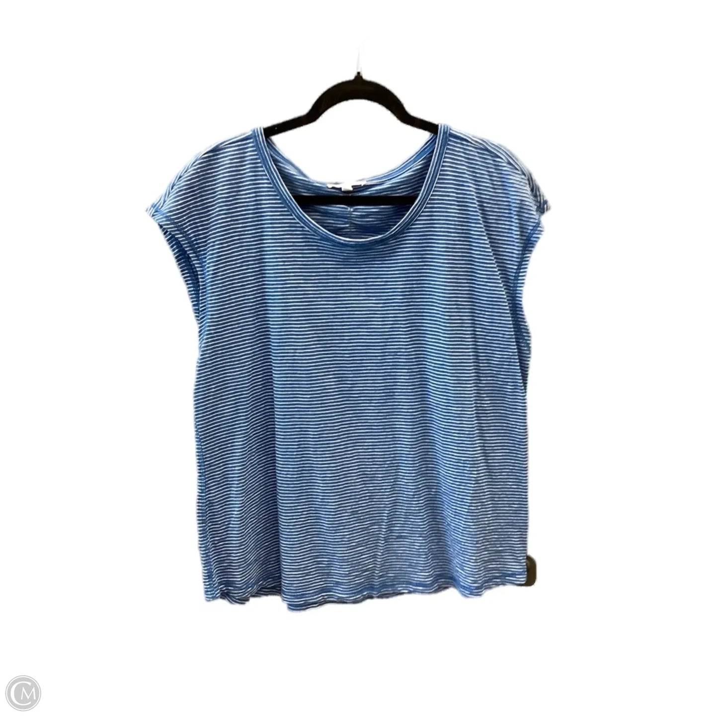 Top Short Sleeve By Talbots In Blue, Size: Xl