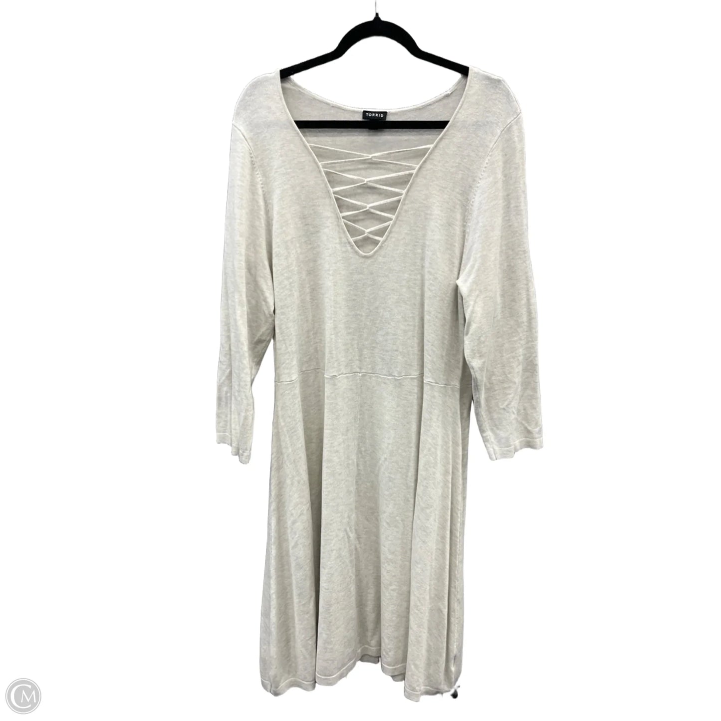 Dress Casual Midi By Torrid In Cream, Size: 3x