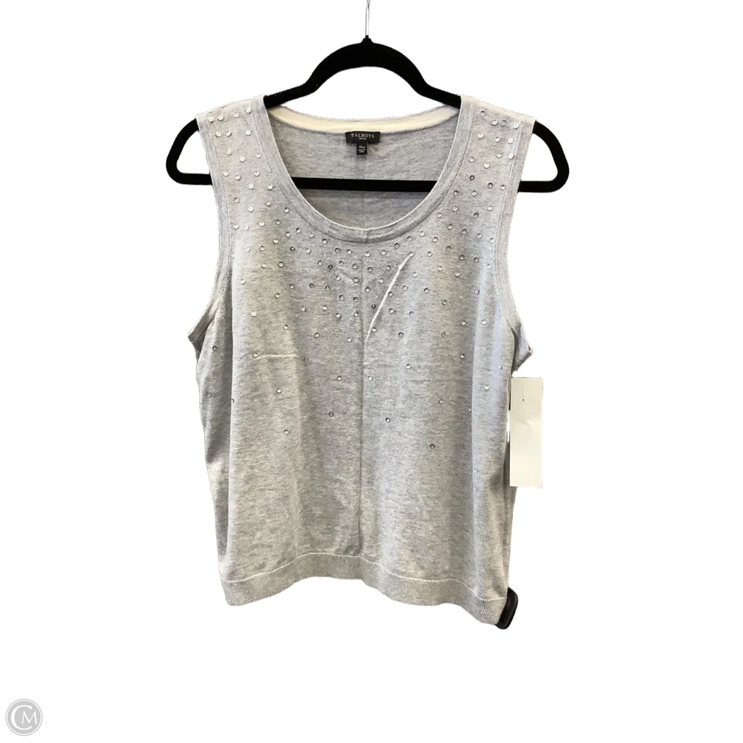 Top Sleeveless By Talbots In Grey, Size: Xlp