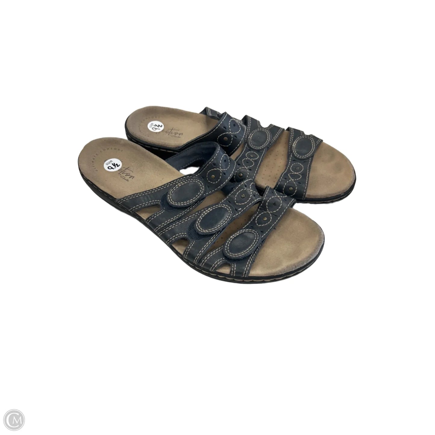 Sandals Flip Flops By Clarks In Blue, Size: 9.5